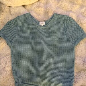 La Hearts Light Blue Knit Top